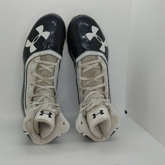 Under Armour Highlight Men's Pre-owned Black & White Football Cleats - sz. 8 - Picture 3 of 6